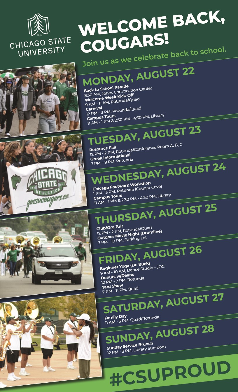 Fall 2022 Welcome Week flier