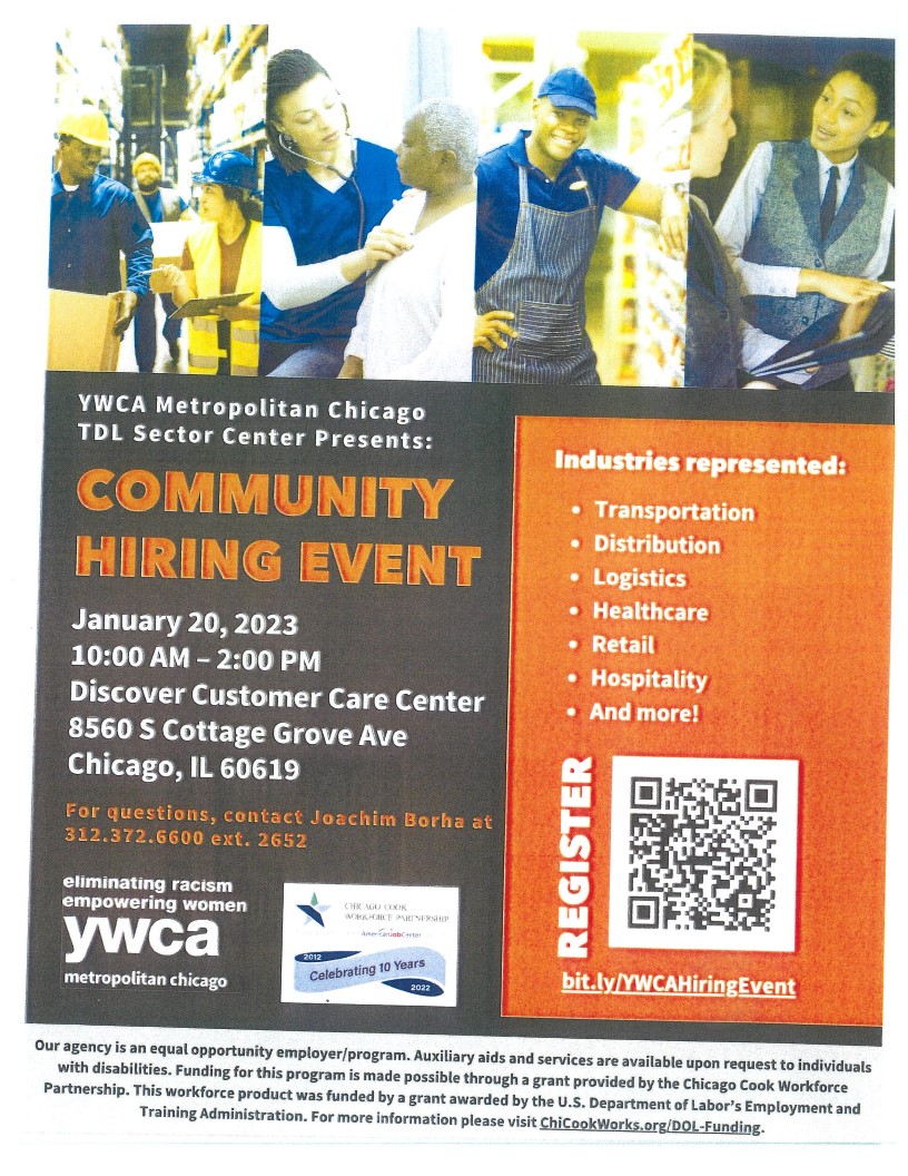 YWCA Community hiring event