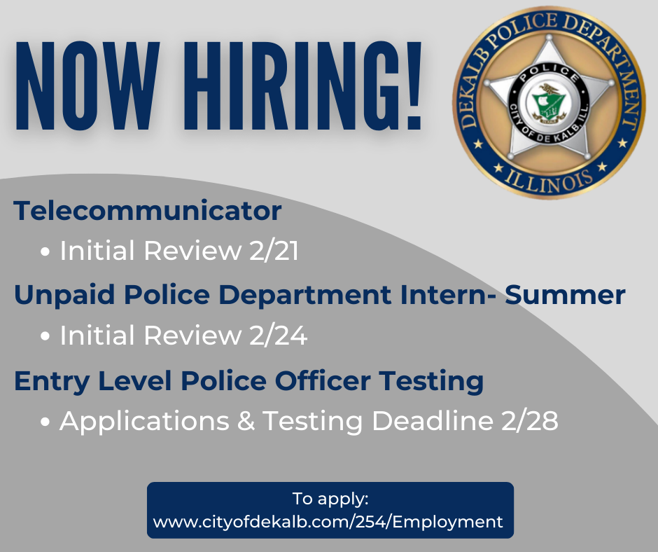 DeKalb Police Dept. hiring